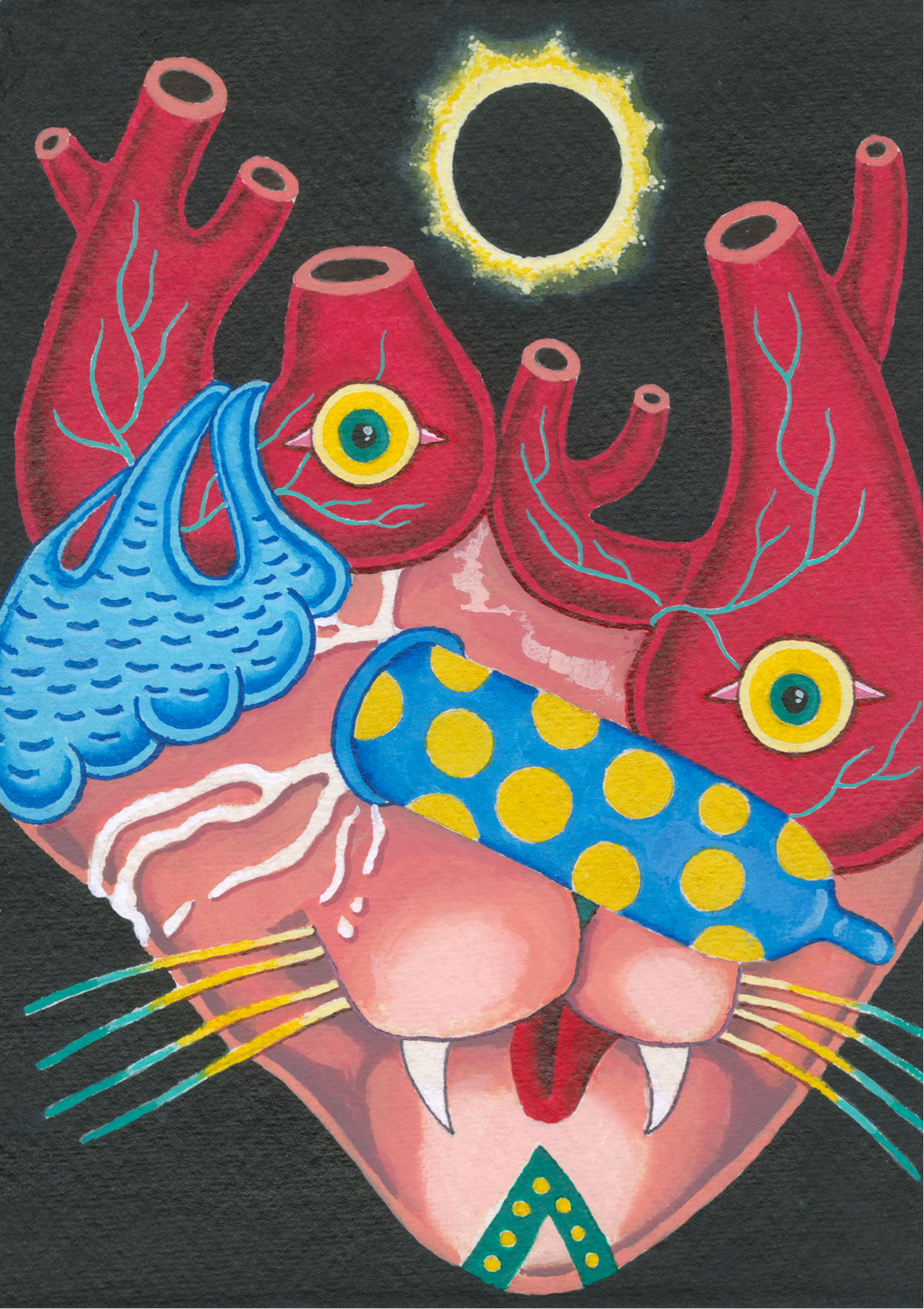 Kinky Cat Heart - Limited Edition Print of 30