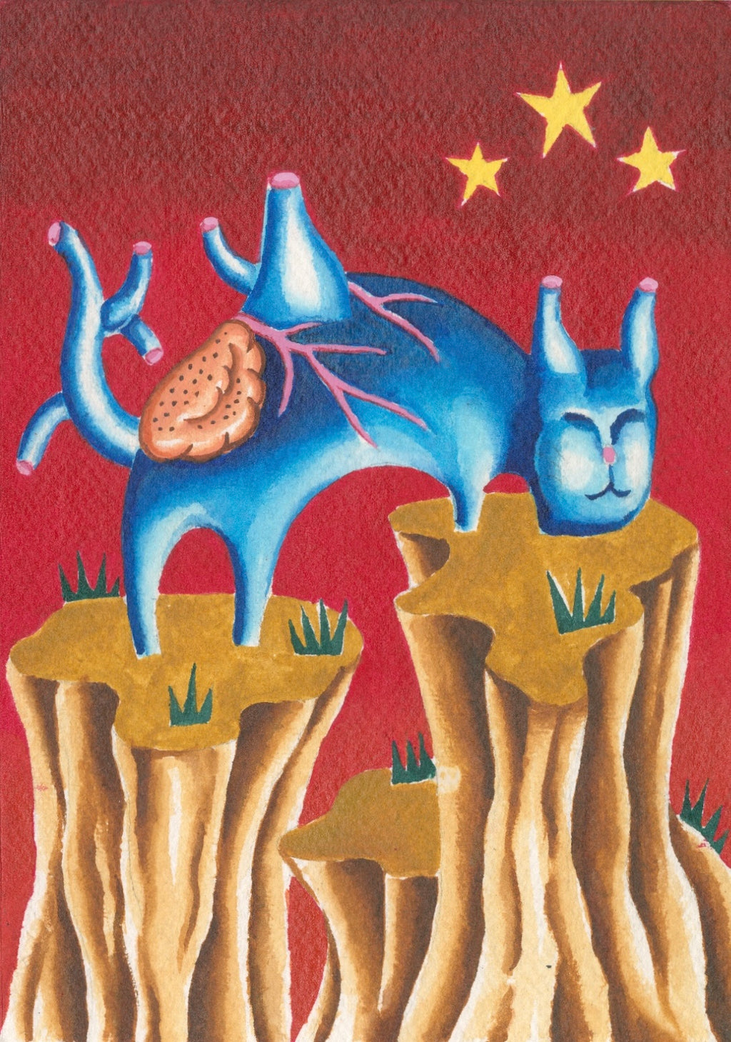 Blue cat - Limited Edition Print of 30