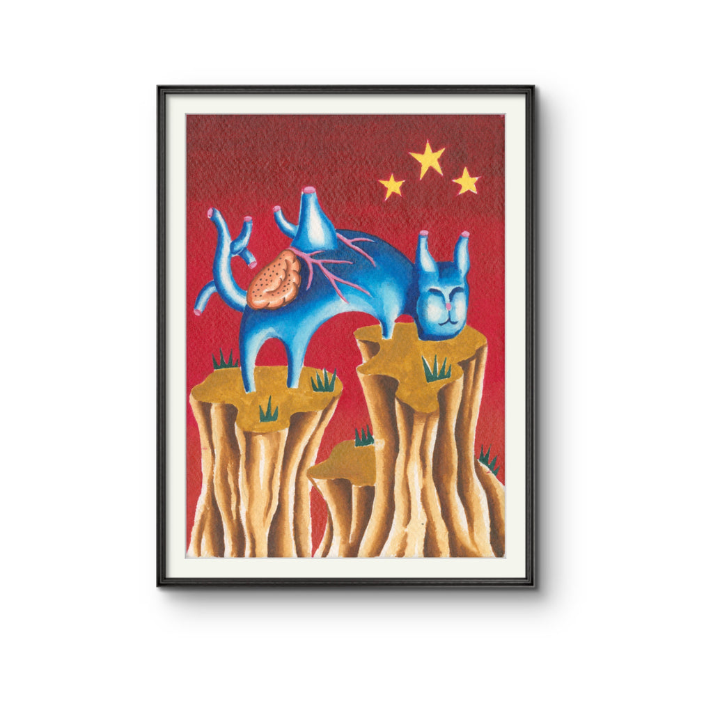 Blue cat - Limited Edition Print of 30