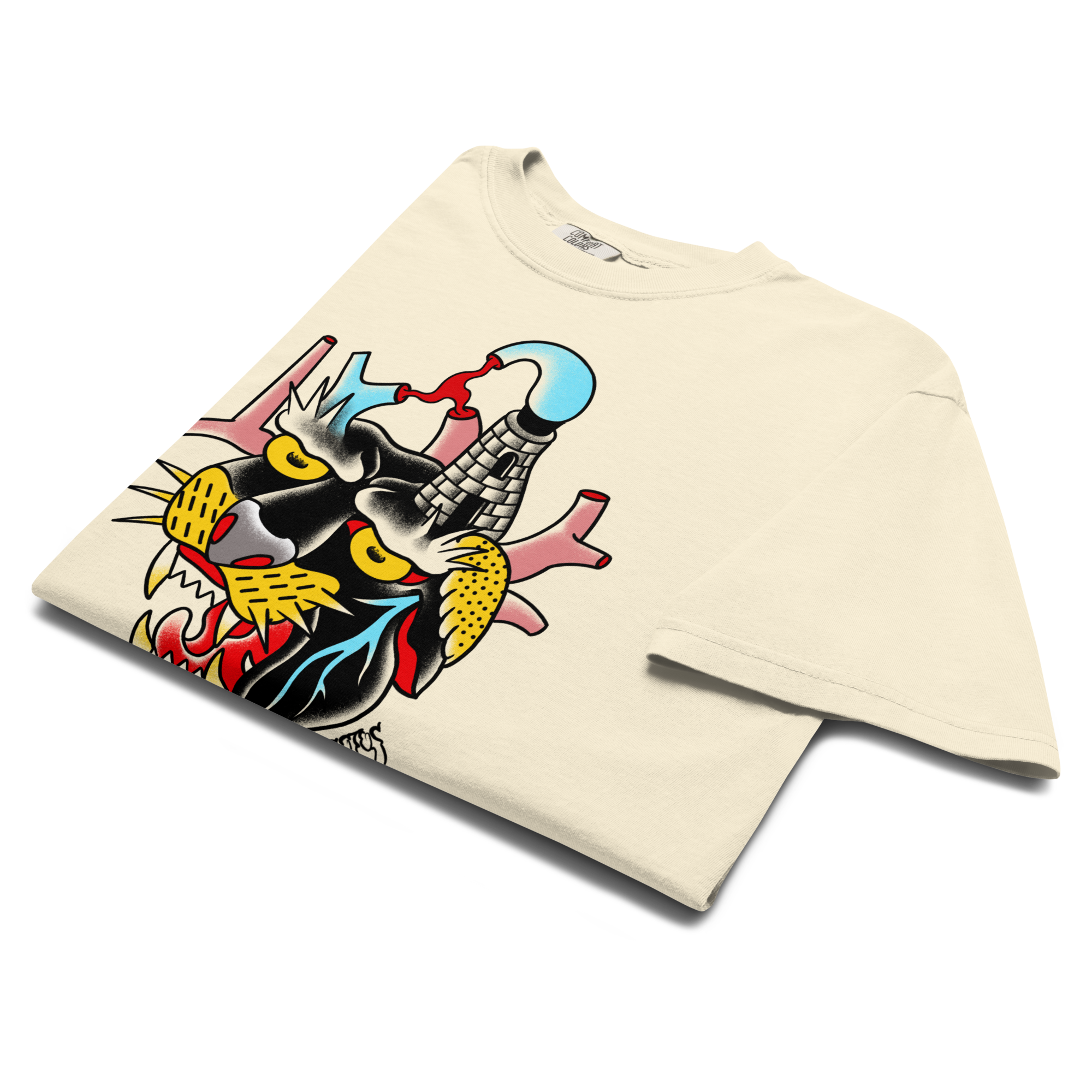 Bold panther loose fit t-shirt- premium heavyweight graphic Tee