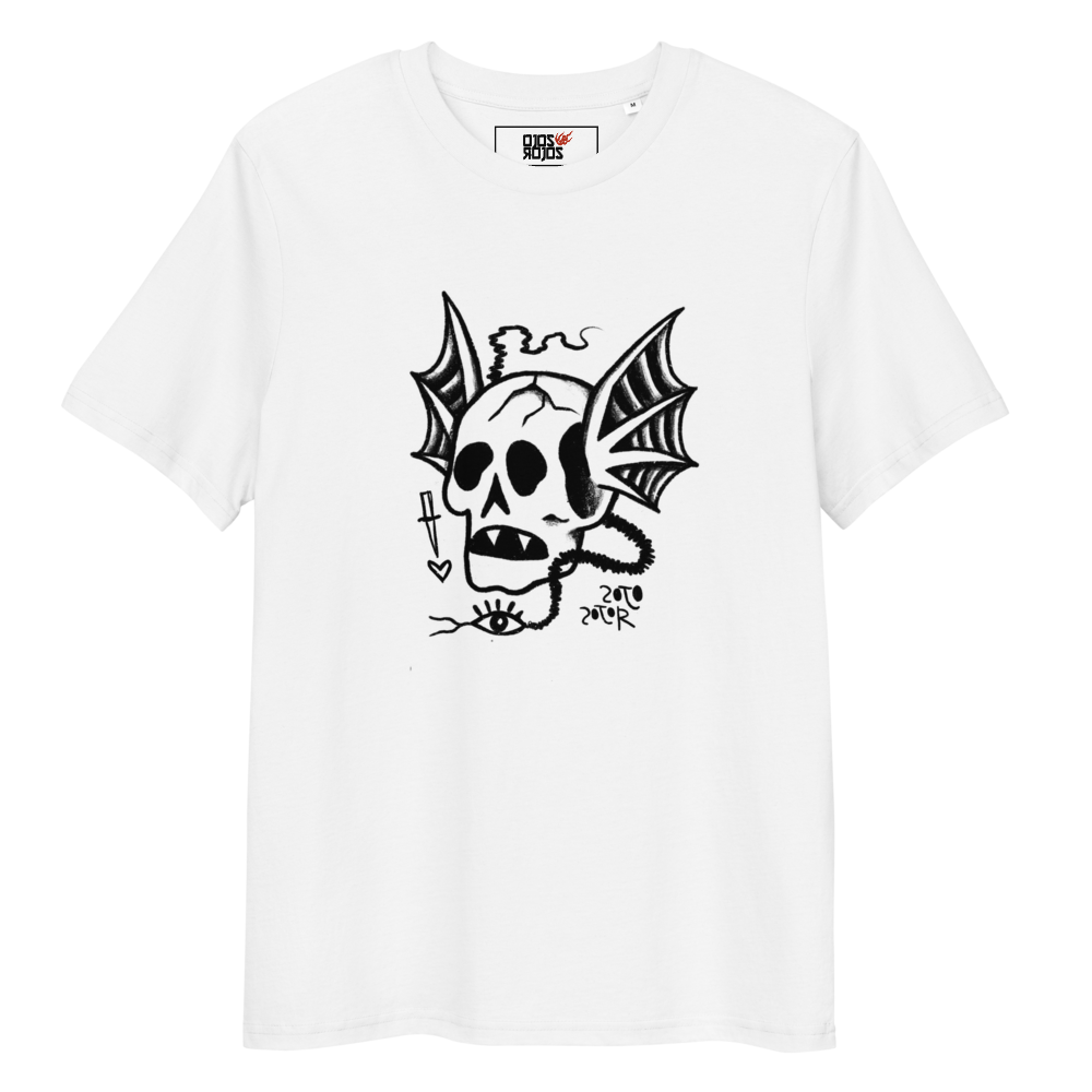Bat Skull Tee — Hand-drawn Streetwear Graphic T-Shirt